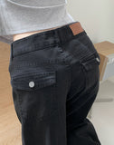 [Planning] Back Pocket Long Wide Cotton Pants