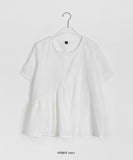Hub Diagonal Frill Short Sleeve Blouse