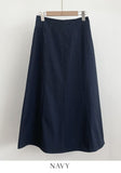 Jehenre Cut Flare A-Line Long Skirt