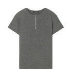 [LANARCH] Half Zip-Up Short Sleeve T-Shirt