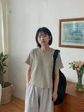 [BAONHAUS] Hyeongo Ribbed Crop Short Sleeve Tee