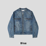Motorick cut-out patch biker denim jacket