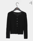 Yoring summer see-through rib cardigan
