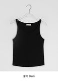 Vicky Basic Ribbed Round Sleeveless