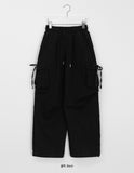 [unisex] Entine banding string strap cargo pants