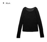 [1+1][MADE] Hanky Tencel Layered See-through Long Sleeve T-Shirt