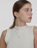 Triple Silver Cutout One-Touch Earrings S
