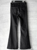 Striped bootcut pants