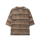 Wavy Bohemian Mix Short Sleeve Shirt