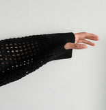 Mesh warmer round knit