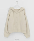 Milke Button Hood Knit Cardigan