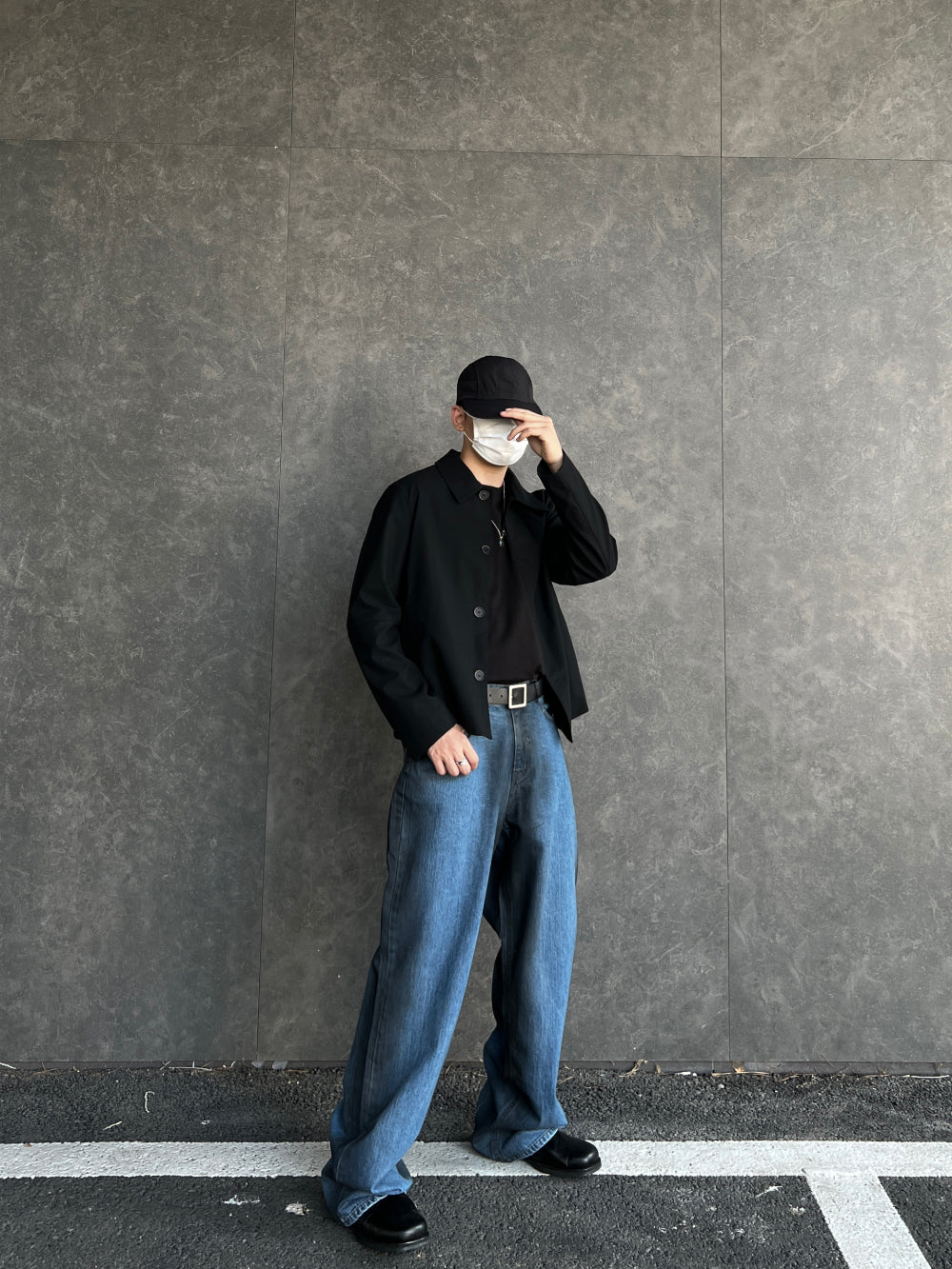 【KOOLOSET】Oil Washed Wide Denim KOOLOSET (クロゼット) - オイルウォッシュワイドデニム / Oil