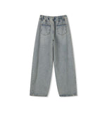 Verti Side Pintuck Balloon Denim Pants