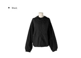 Lean String Hood Cap Crop Windbreaker