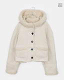 [MADE/Brushed Lining] Harbin Fluffy Suede Mustang Hood Short Coat