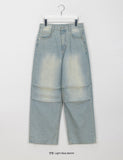 Deanb parachute wide denim pants