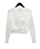 Unbalanced Knit Crop Cardigan