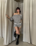 Plie shoulder snap button short sleeve