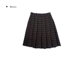 Daren Wool Pleated Check Midi Skirt