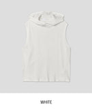 Mellie Ribbed High Neck Hood Sleeveless