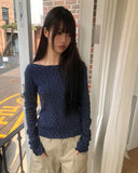 Sidu Small Flower Wave Long Sleeve T-Shirt