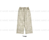 RIPSTOP FLOWER WIDE PANTS
