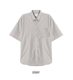[Plan/1+1] Print Basic Short Sleeve Shirt