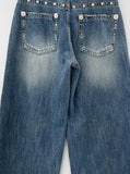 pte studded wide denim