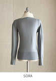 Jaylin Color Matching Collar Shirring Knit