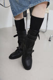 Della ribbed knee socks