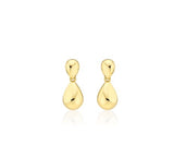Champagne Moon Dew Drop Silver Falling Earrings