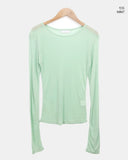 Tenon Tencel layered long-sleeved T-shirt