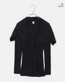 Hoyu layered one-piece wrap set long knit