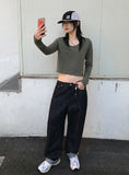 DEEP NECK CROP T