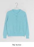 Unin Basic Color Round Neck Cardigan