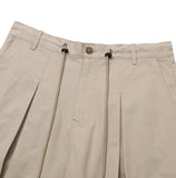 Node cut string cotton bermuda shorts