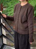Tadine Button Round Knit Cardigan