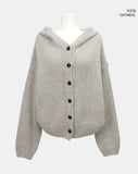 Lyle Mohair Hooded Knit Cardigan