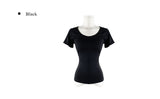 Boin Modal Slim U-Neck Slim Short Sleeve T-shirt