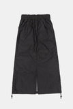 Hem side shirring nylon long skirt