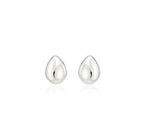 Champagne Moon Dew Drop Silver Volume Earrings
