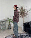 Lau Cutting Flannel Checkered Shirt