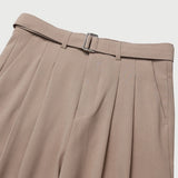 Fresh Summer Belted Two Tuck Slacks