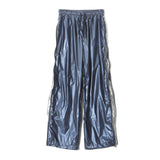 Metallic Side Zipper Pants