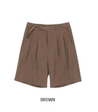 Elbow Belt Cotton Half Slacks