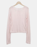 Poda See-through Ribbed Cardigan