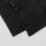 Slim-line fit A-line Fit Black Basic Cotton Shorts