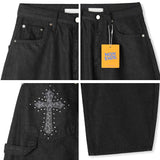 Cardin Leopard Cross Denim Pants