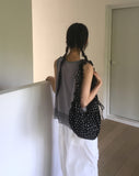 [MADE] Toyu pin tuck frill button lace sleeveless