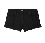 [mnem] Fringe Wash Shorts